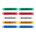 2 шт., водонепроницаемые габаритные огни, 9 светодиодов, белый + янтарный + красный + зеленый + синий, 24 В