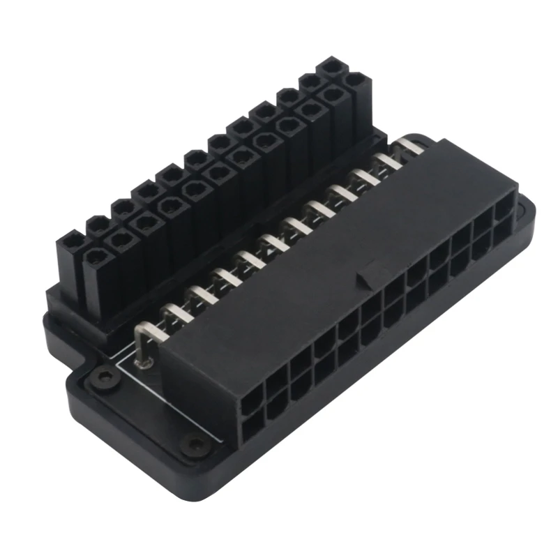 

24Pin 90 Degree Power Plug Adapter Mainboard Motherboard Connectors Modular