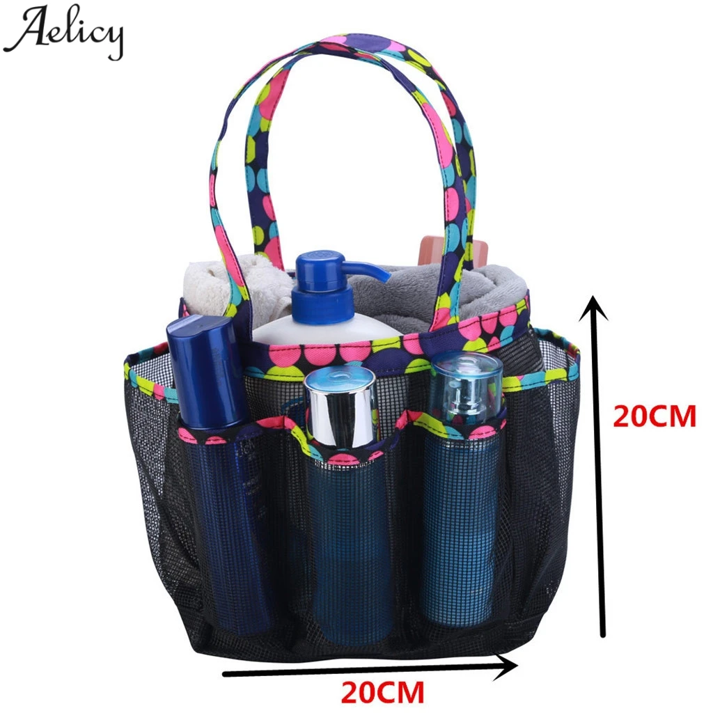 Aelicy Женская портативная пляжная сумка ПВХ сетчатая корзина для хранения Большая