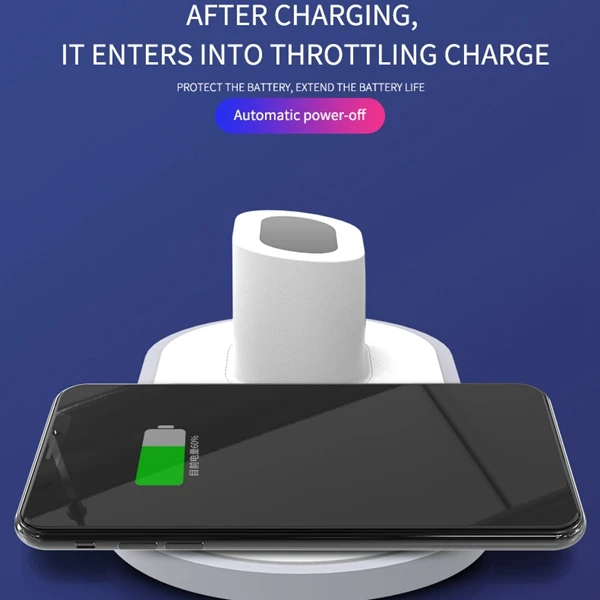 Беспроводное зарядное устройство быстрая подставка 3 в 1 мобильный телефон часы