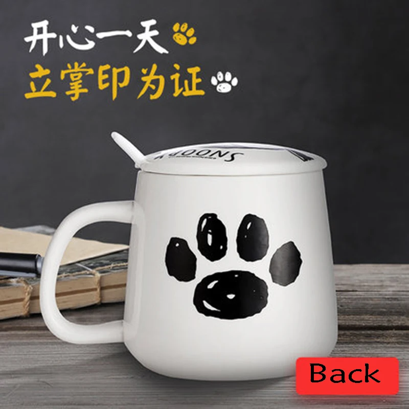 Мультяшная простая кофейная чашка Snoopy в японском стиле 301 400 мл керамическая