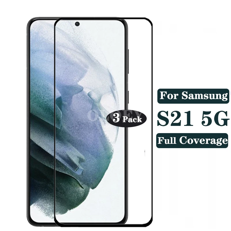 

3Pcs Glass on Galaxy S21 5G Full Screen Coverage Case For Samsung S21 Plus S21+ Tempered Glass galaxys21+ Protective Safety Film