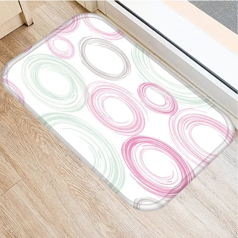 Нескользящий замшевый коврик в полоску с фламинго ананасом дверной уличный для