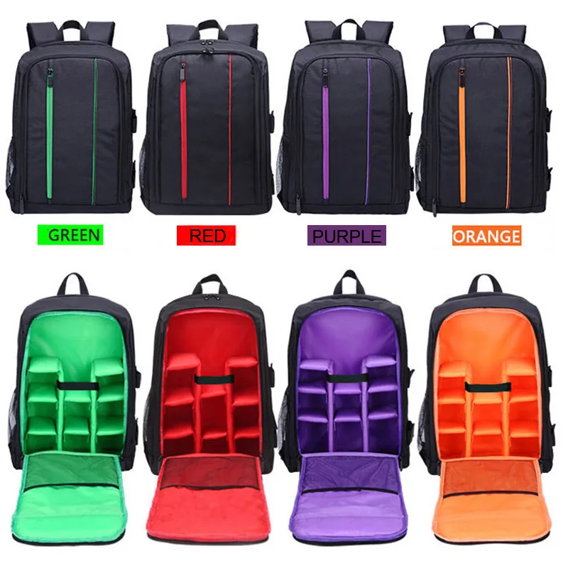 waterproof nylon camera backpack case bag men women 15 6 inch laptop bagpack free global shipping