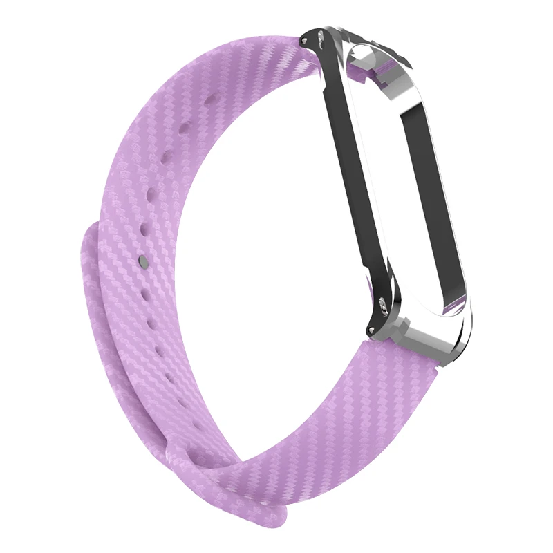 Hangrui mi Band 4 силиконовый чехол из углеродного волокна для Xiaomi mi band 4 ремешок металлический каркас браслет mi band 3 ремешок из нержавеющей стали