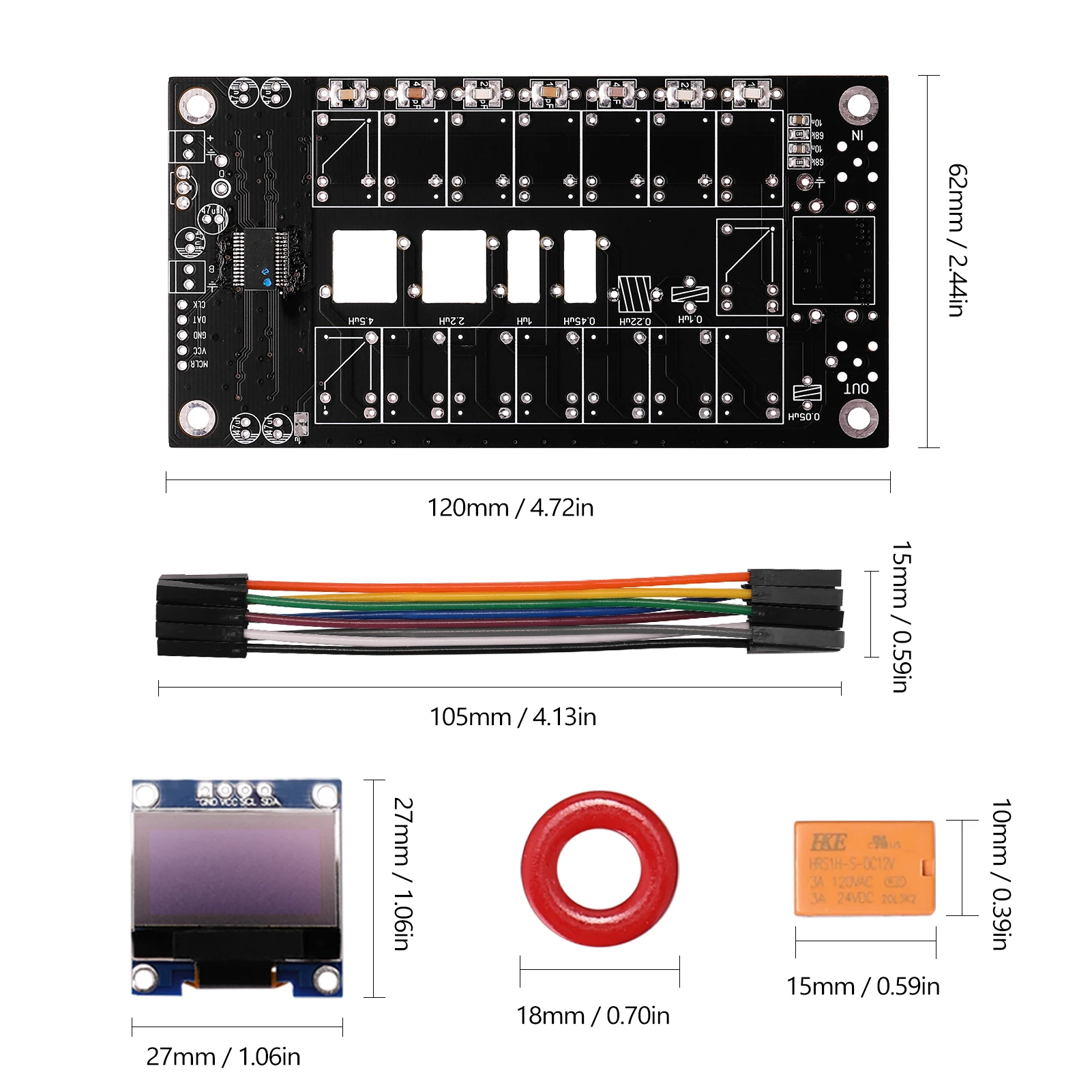 ATU-100 DIY наборы 1 8-50 МГц ATU-100mini автоматический тюнер антенны от N7DDC 7x7 + OLED прошивка