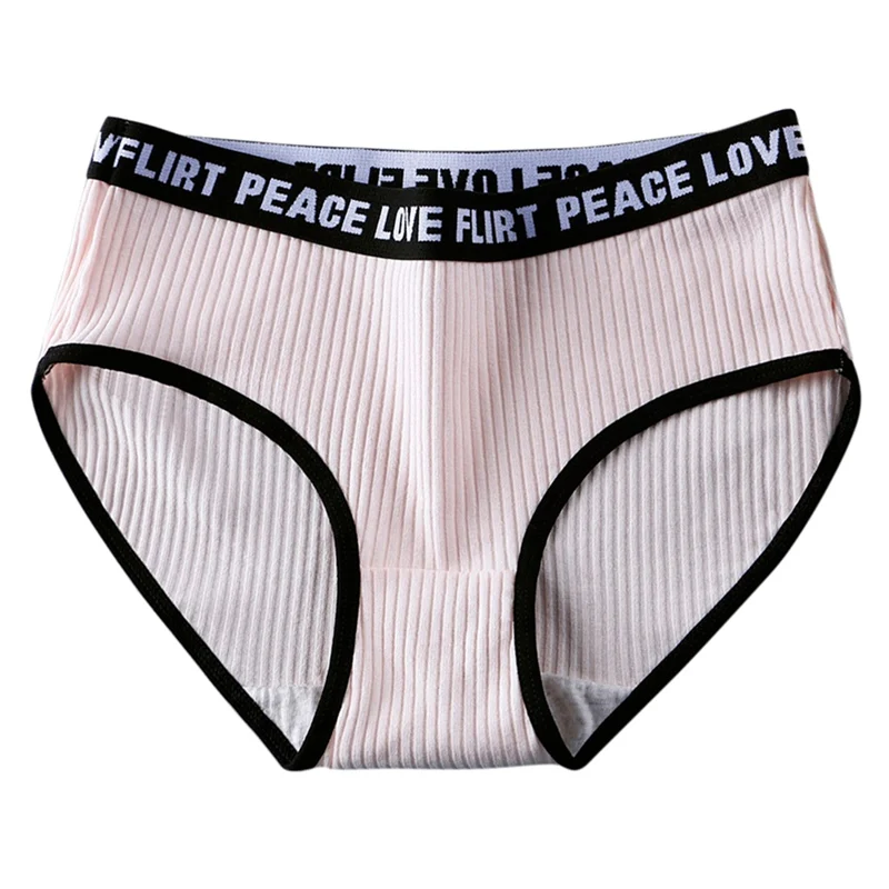 Женские трусики в японском и корейском стиле с буквенным принтом | Женская одежда
