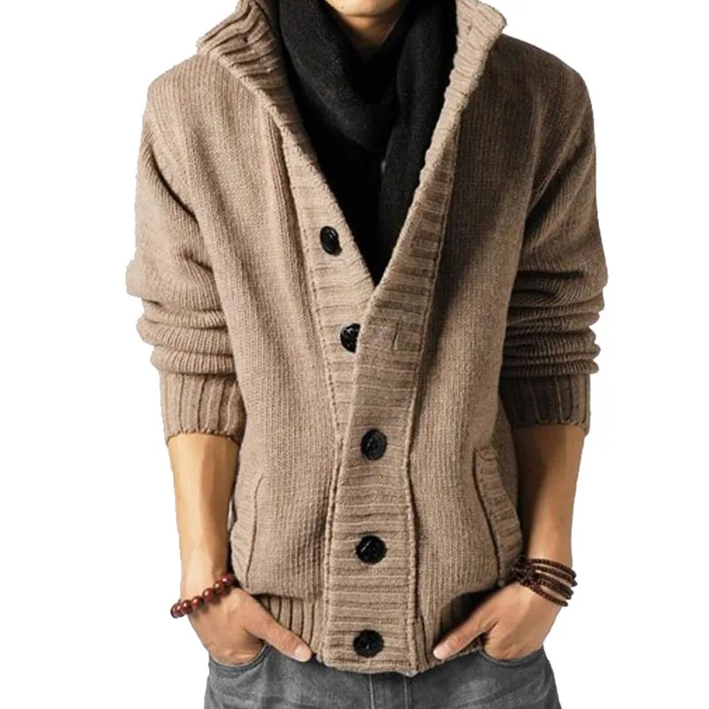 2020 Autumn Winter Men's Sweater Coat Wool Cardigan Jackets Men Button Knitted Thick Fashion Casual Warm Knitwear | Мужская одежда