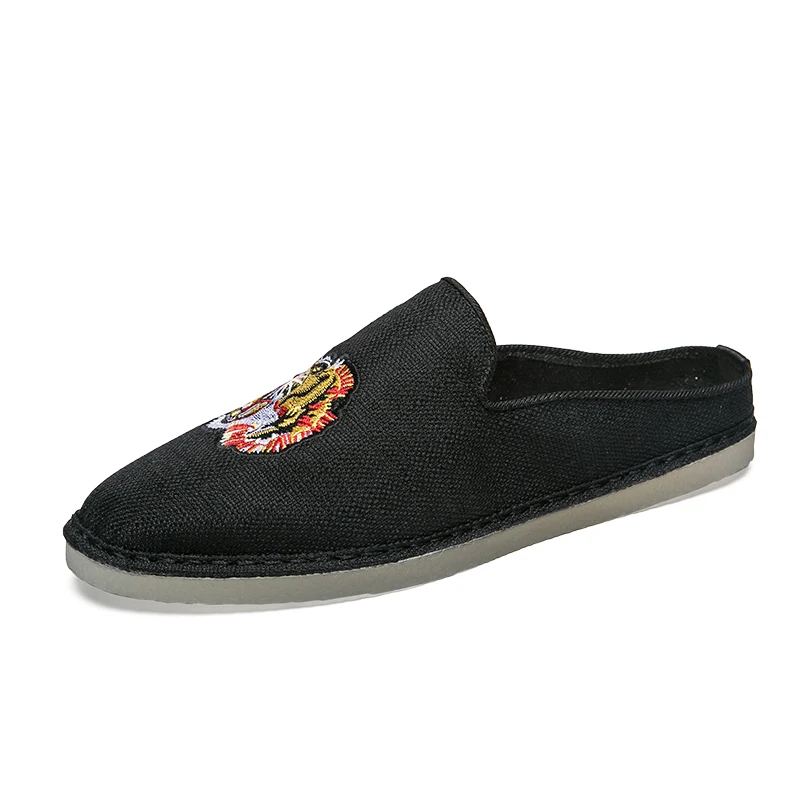 Для мужчин кроссовки срез белье в виде головы тигра Восемь коготь вышивка ручной