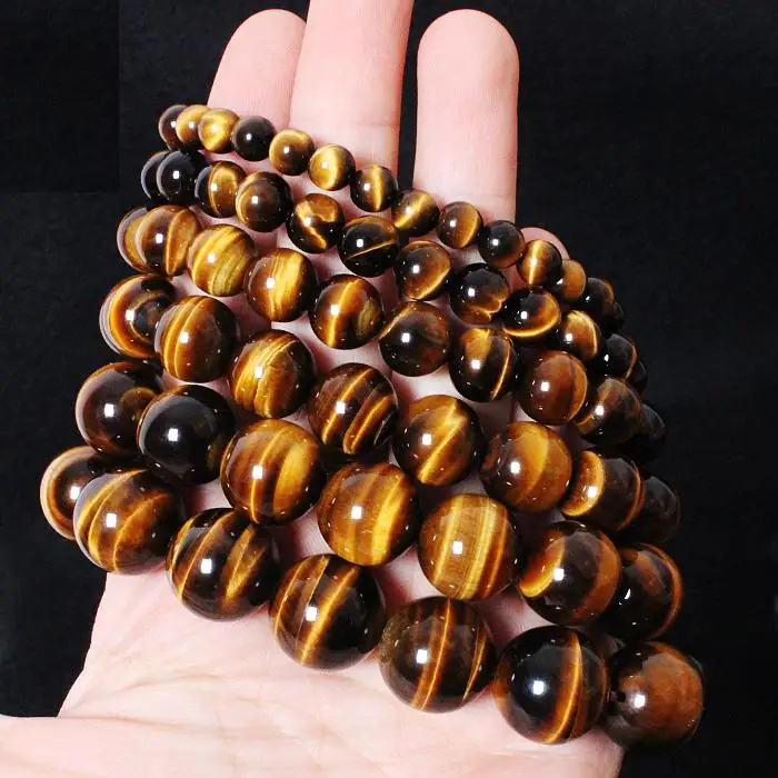 

Genuine 6-20mm Natural Tiger Eye Stone Gems Beads Bracelet Charm Jewellery Fashion Accessories Carved Amulet Gifts for Her Women