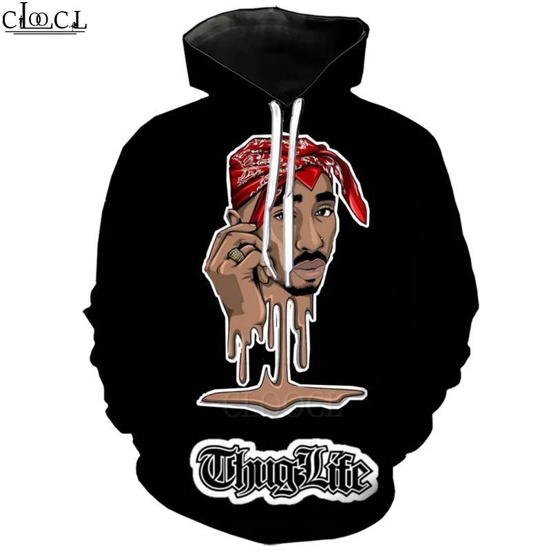 Худи HX Rapper Tupac Amaru Shakur 2pac с 3D принтом для мужчин и женщин спортивный костюм Осенний