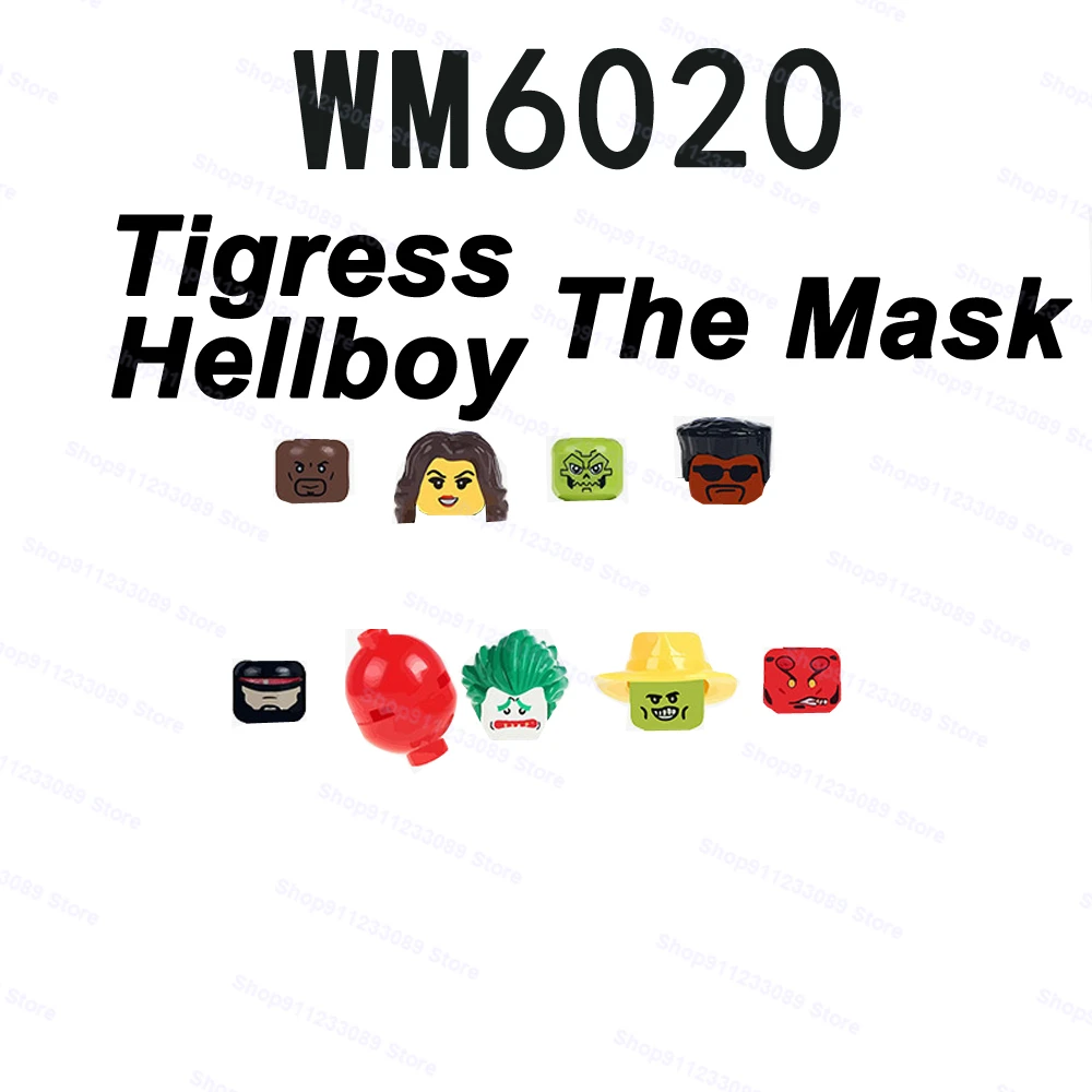 

8pcs/set Hellboy Tigress series Assemble Building Blocks Bricks Superhero Model Figures Toys Children Gifts WM6020