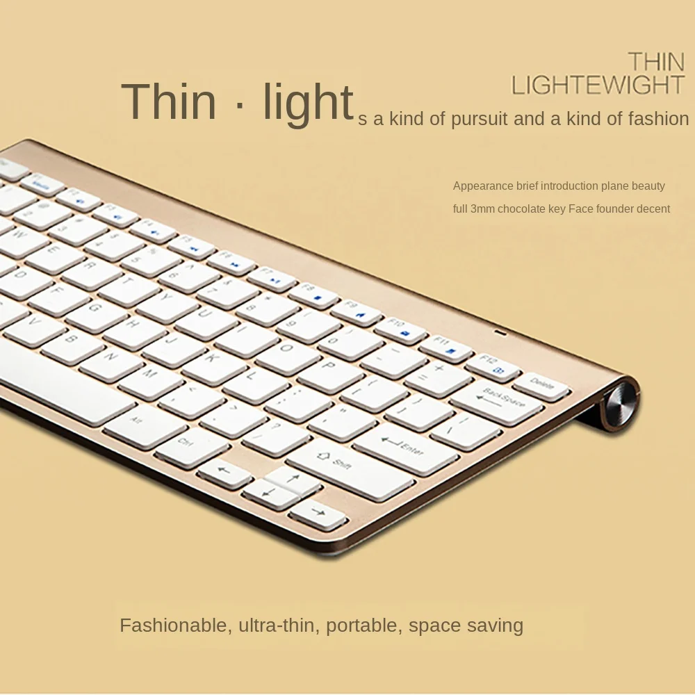 ultra thin mini keyboard and mouse set keyboard and mouse kit luxury gold color desktop notebook pack gaming mouse and keyboard free global shipping