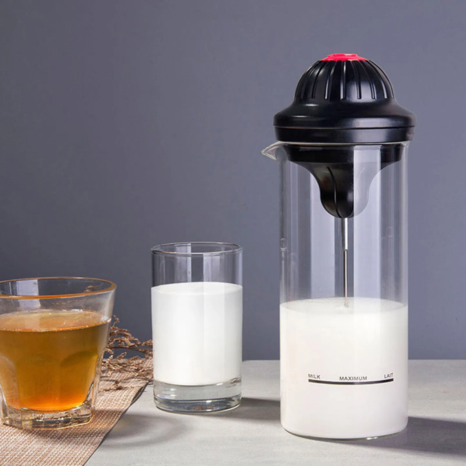 

Creative Coffee Frother Cup Coffee Cappuccino Milk Foamer Practical Stainless Steel Mixing Cup Milk Foaming Machine