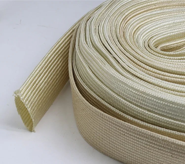 Fiberglass Tube 25mm High Temperature Chemical Glass Fiber Braided Sleeve Soft Wire Casing Insulated Pipe Protect 600Deg.C White |