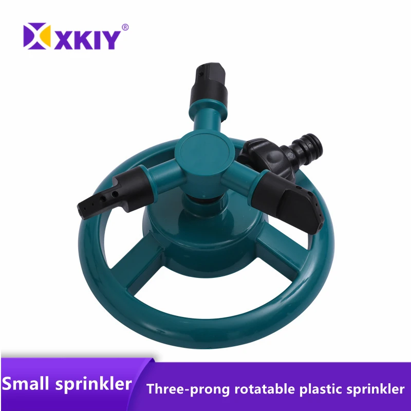 

XKIY Small lawn disc sprinkler Three-prong rotatable plastic sprinkler 360-degree rotating water spray