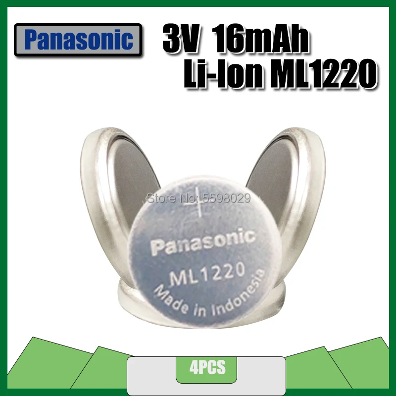 

4 шт., аккумуляторные батарейки Panasonic ML1220 3V ML 1220