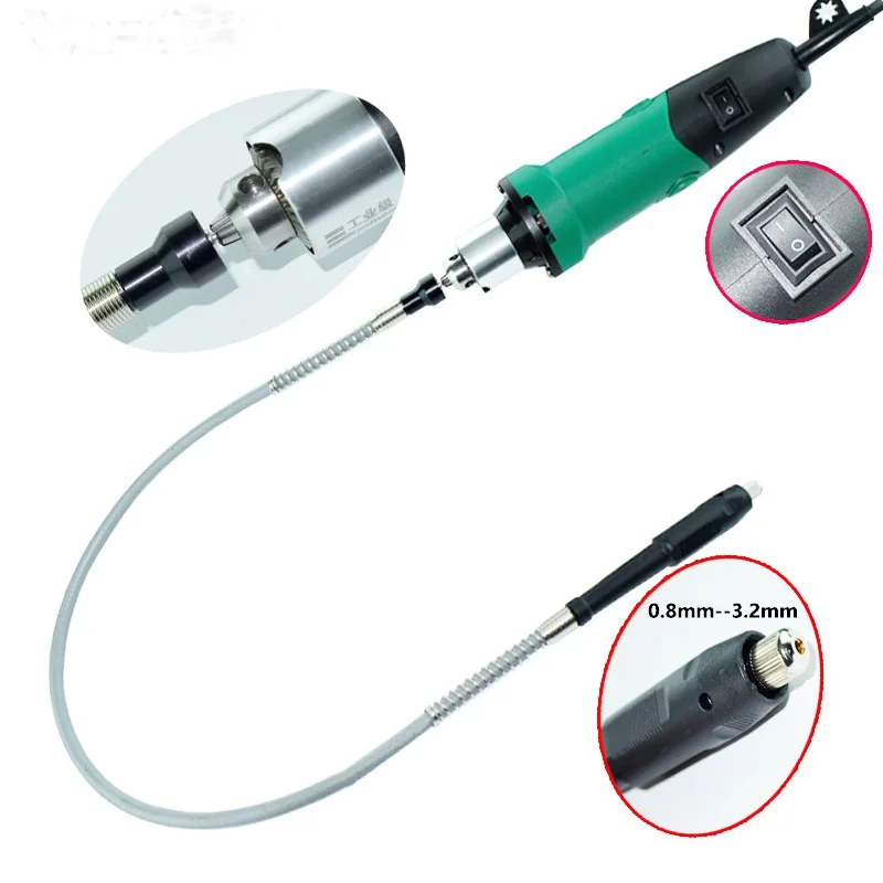 

Мини-ДРЕЛЬ Dremel 6 мм, 480 Вт, 3000 об/мин, с 6 позициями переменной скорости, электрические вращающиеся электроинструменты с гибким валом