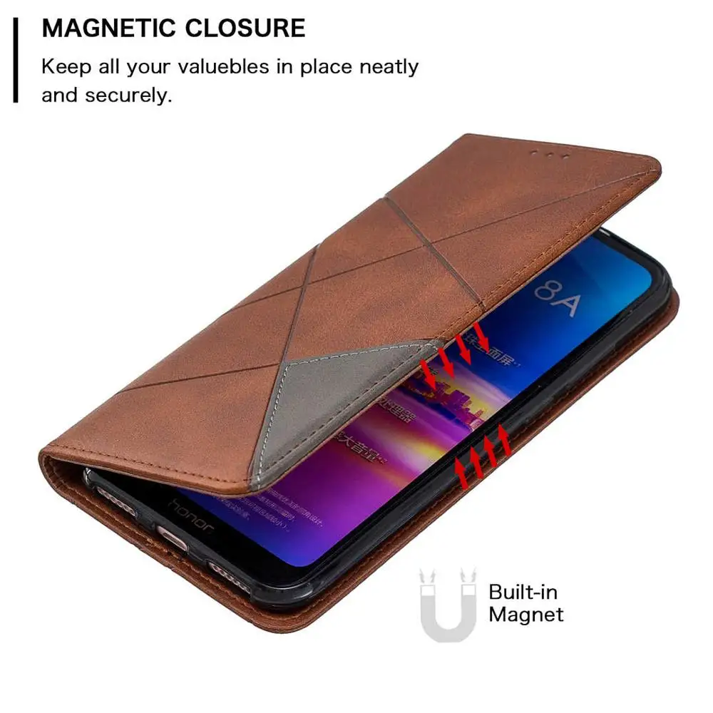 Магнитный Флип кожаный чехол для телефона huawei Y6 Honor 8A бумажник держатель карты задняя крышка для huawei Y6 Honor 8A Coque