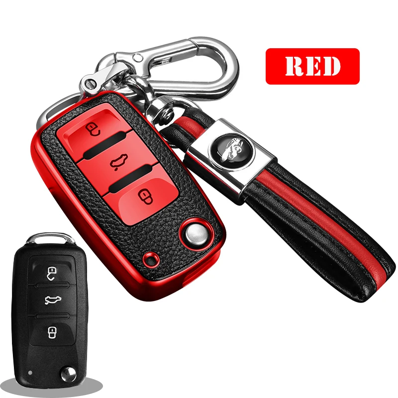

Soft TPU Car Key Case cover For VW Volkswagen For VW Passat Golf Jetta Bora Polo Sagitar Tiguan Bag Auto Key Cover keyless