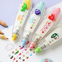 1pc cartoon floral pattern press type correction tape kid stationery notebook diary decoration tapes paper school supplies