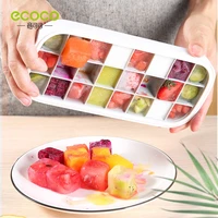 ecoco 24 grid ice cube trays with silica gel ice cube mold for ice cream chocolate party whiskey cocktail drink