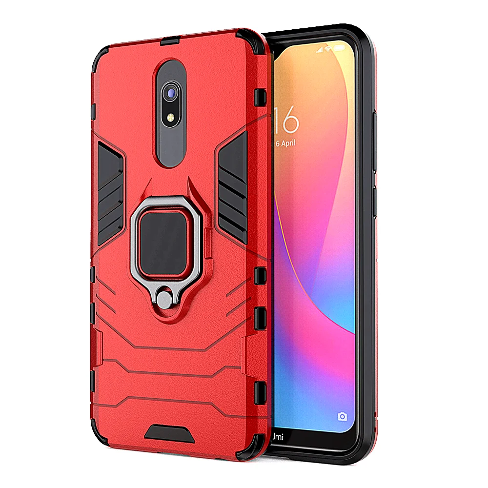 

Shockproof Armor Case for Xiaomi Redmi 8A Ring Holder Stand Phone Back Cover for Xiomi Redmi 8A 8 8A Redmi8A 6.22" Funda Capa