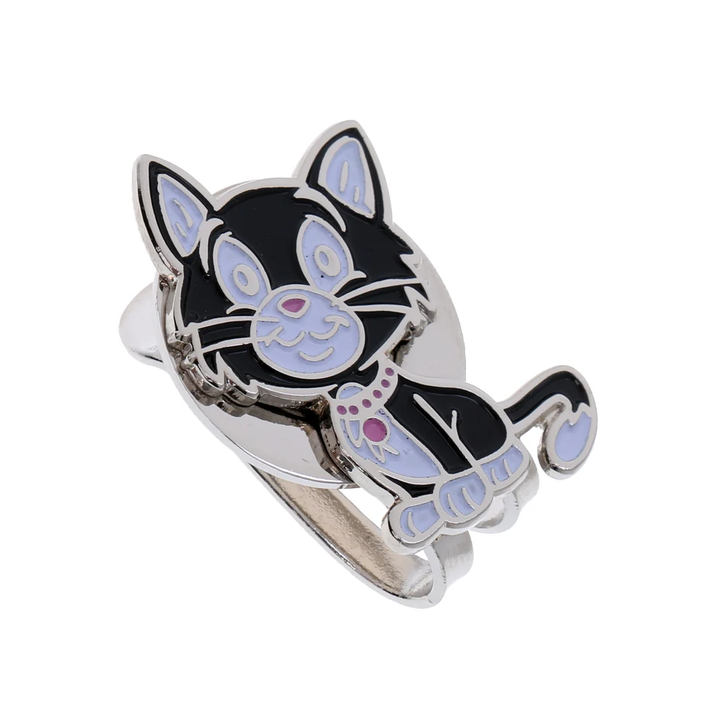 2 набора маркеров для мячей гольфа с магнит заколка на шляпу рисунок кошки и