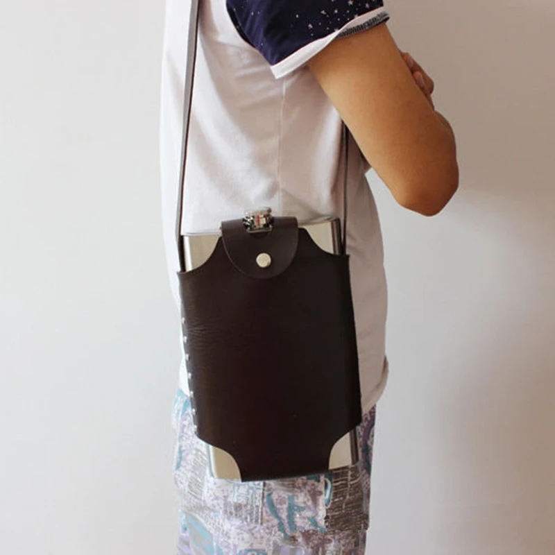 Портативная плоская фляжка из нержавеющей стали объемом 64 унции бутылка для