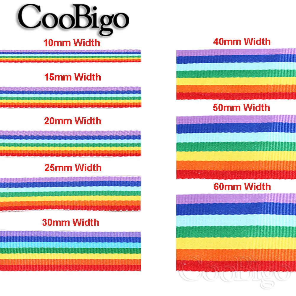 Полосатая Радужная лента ремешок из ткани отделка для шитья одежды украшение
