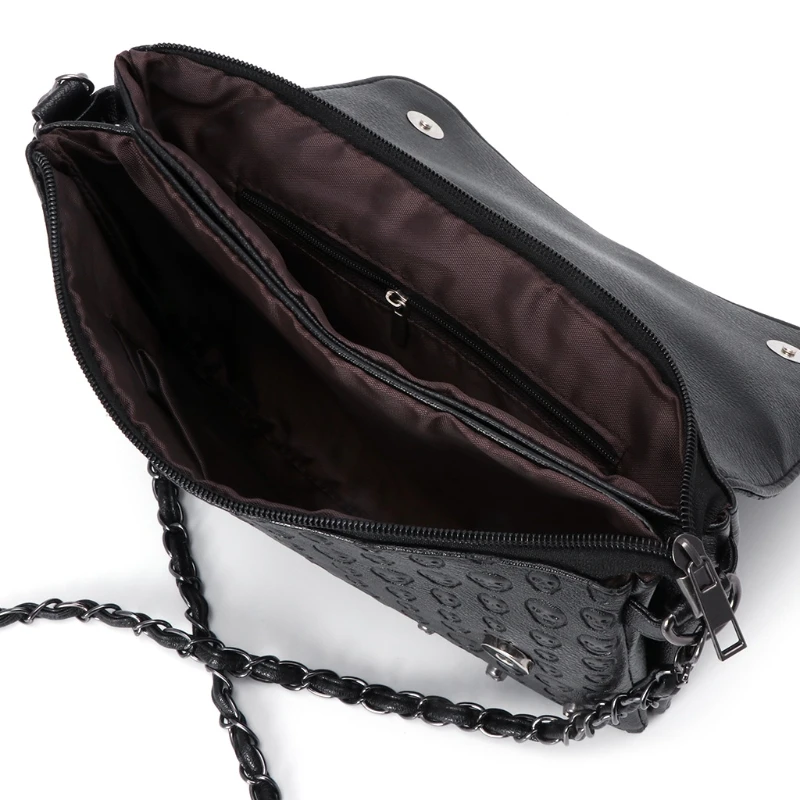 

Women Handbag Rivet Gothic Skull Bags Chain Messenger Crossbody Shoulder Bag