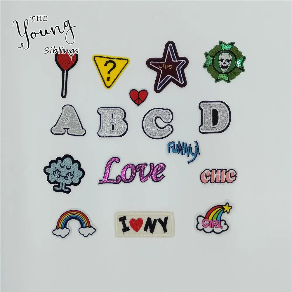 Модный стиль дети горячего расплава клей аппликация вышивка нашивки с полосками