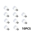 10 шт.Лот USB Подключаемая светодиодная лампа, мини светодиодная лампа, ночник, портативные маленькие фонари для портативного зарядного устройства, ПК, ноутбука