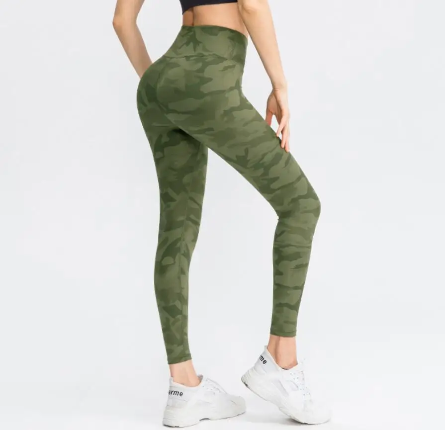 

Women's Yoga Nude Printed Tights Stretch Quick-Drying Fitness Pants Get 6 PCS Nose Strips Free
