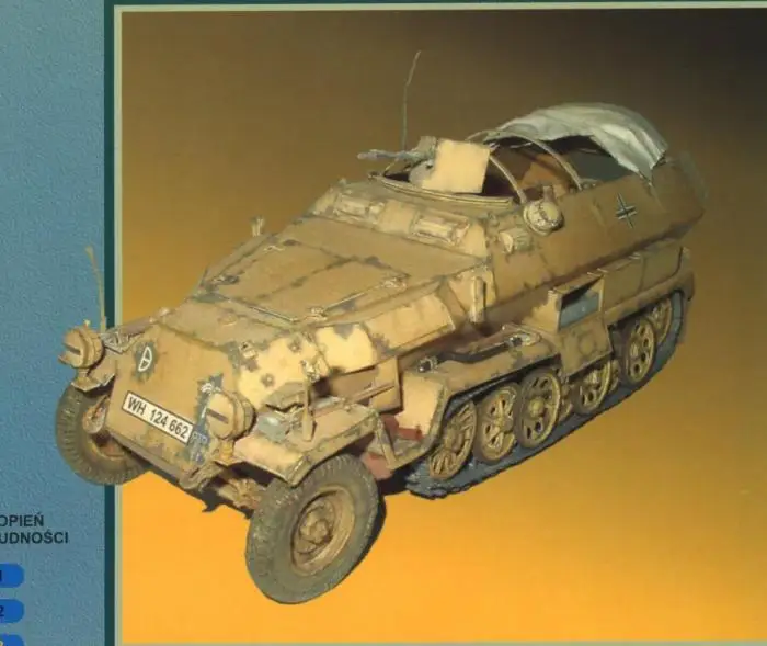 Военная машина Второй мировой войны Sd.Kfz.251 3D бумажная модель сделай сам|Картонные