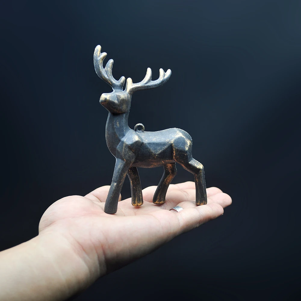 Олень Рождественский олень лось Новогодняя пластиковая подвеска Украшение для