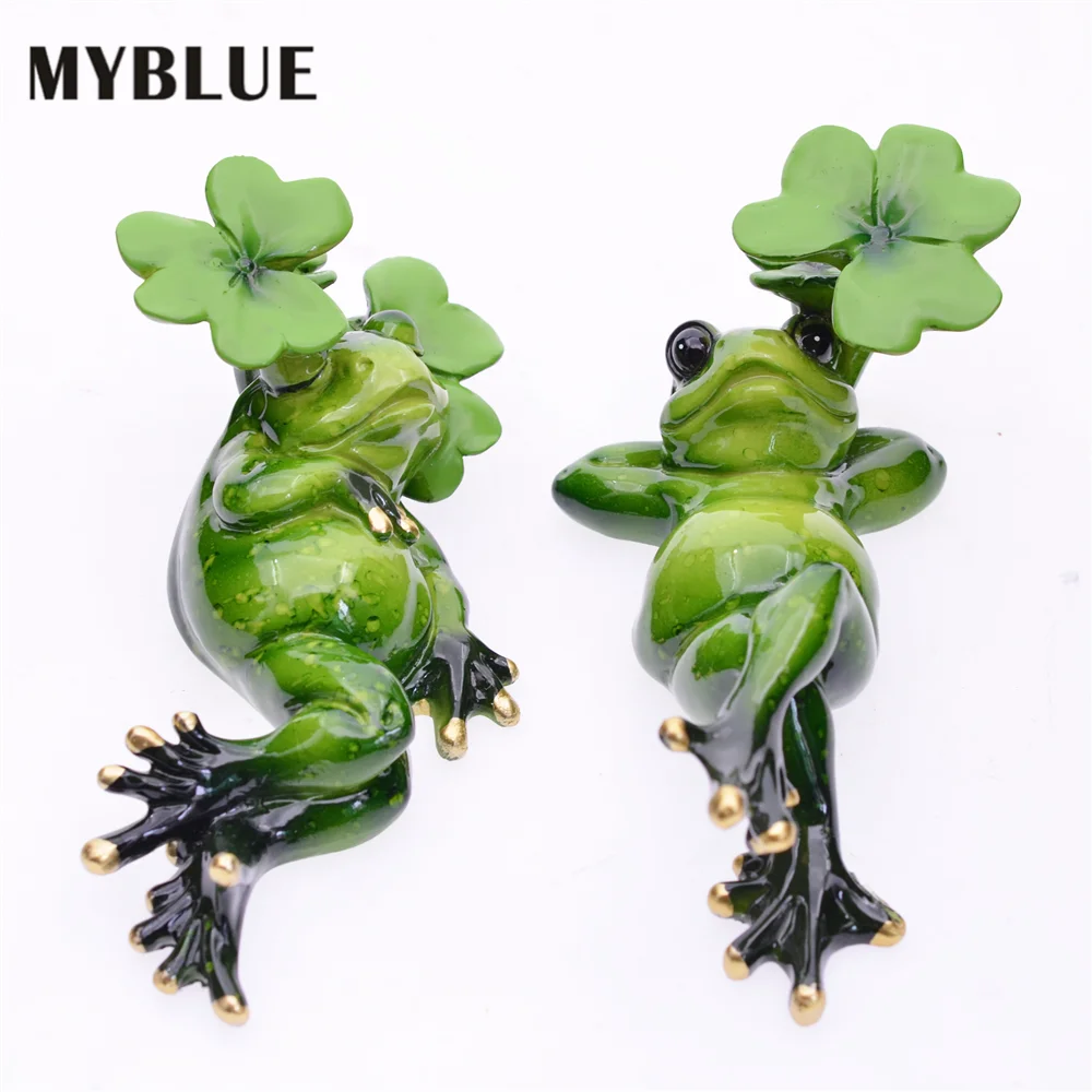MYBLUE 2 шт./компл. кавайная садовая фигурка животного Наслаждайтесь жизнью Лягушка