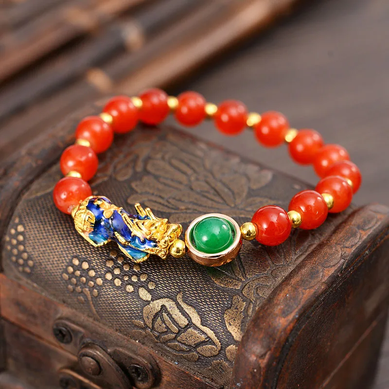 Изменение температуры Pi Xiu браслет Мужчины Женщины Пара бисером Мода CX17 |