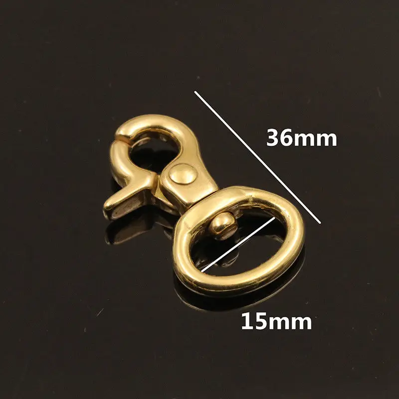 1pcs Brass bag snap hook swivel eye fob clip lobster claw trigger clasp for Leather Craft strap belt webbing keychain | Дом и сад