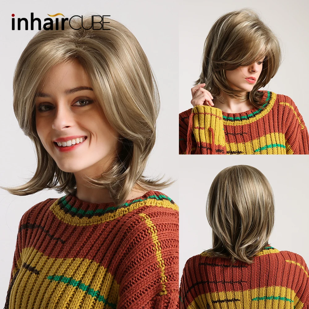 ESIN Женский синтетический парик из канекалона Карамельно коричневый цвет со