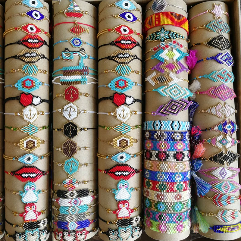 SHINUSBOHO 5 шт./компл. MIYUKI Pulseras сглаза браслет мужской сексуальный браслет в форме губ для женщин дружба ювелирные изделия счастливый подарок регулируемый