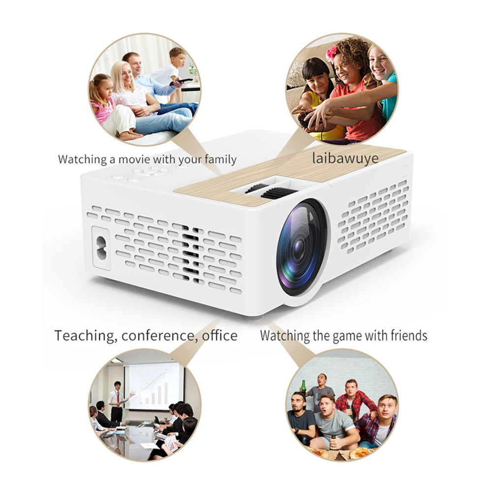 ViviBright J12 1080P светодиодный проектор мини портативный карманный беспроводной Wi Fi