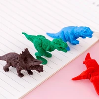 4pc cute dinosaur world pencil eraser student creative novelty kids rubber stationery promotion eraser office school supplies