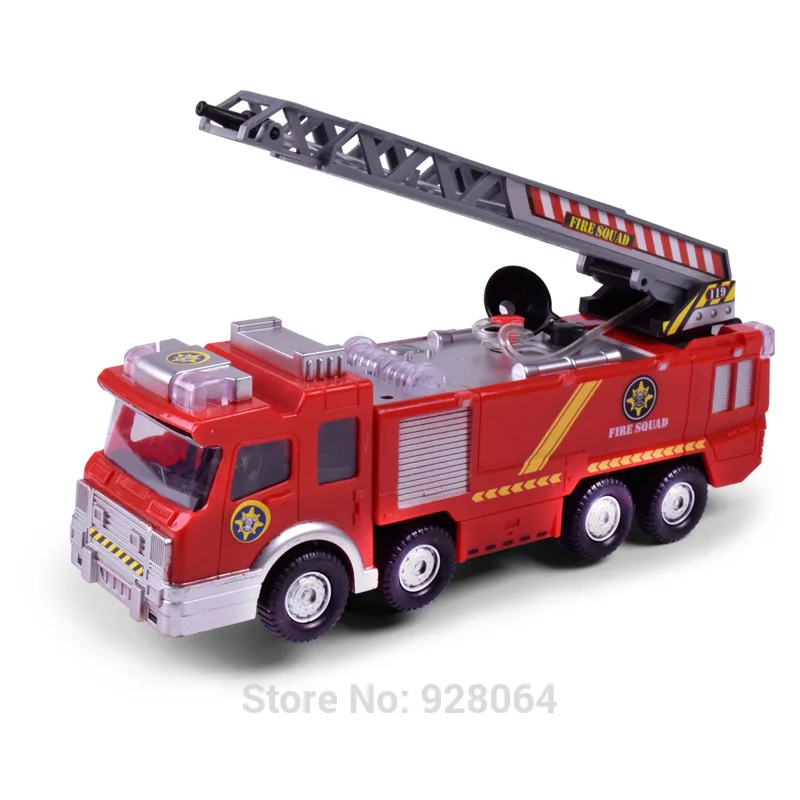 

1pcs Electric universal spray fire truck/simulation music lights/rc car model/baby toys for children/parts/technology model/gift