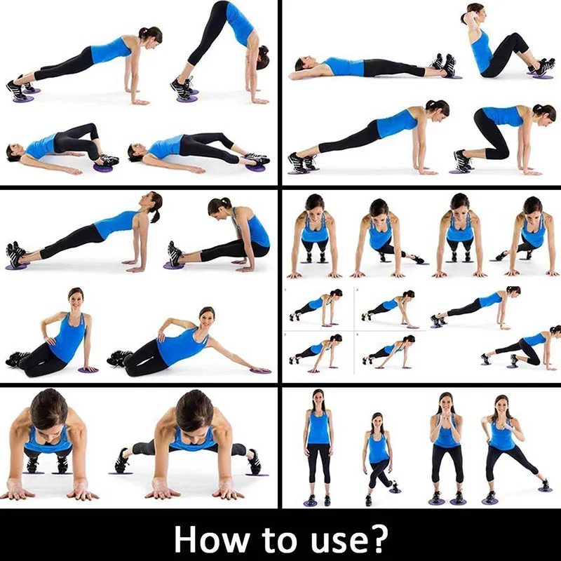 2 шт. скользящие диски слайдер Фитнес здания тела диск Упражнение раздвижной