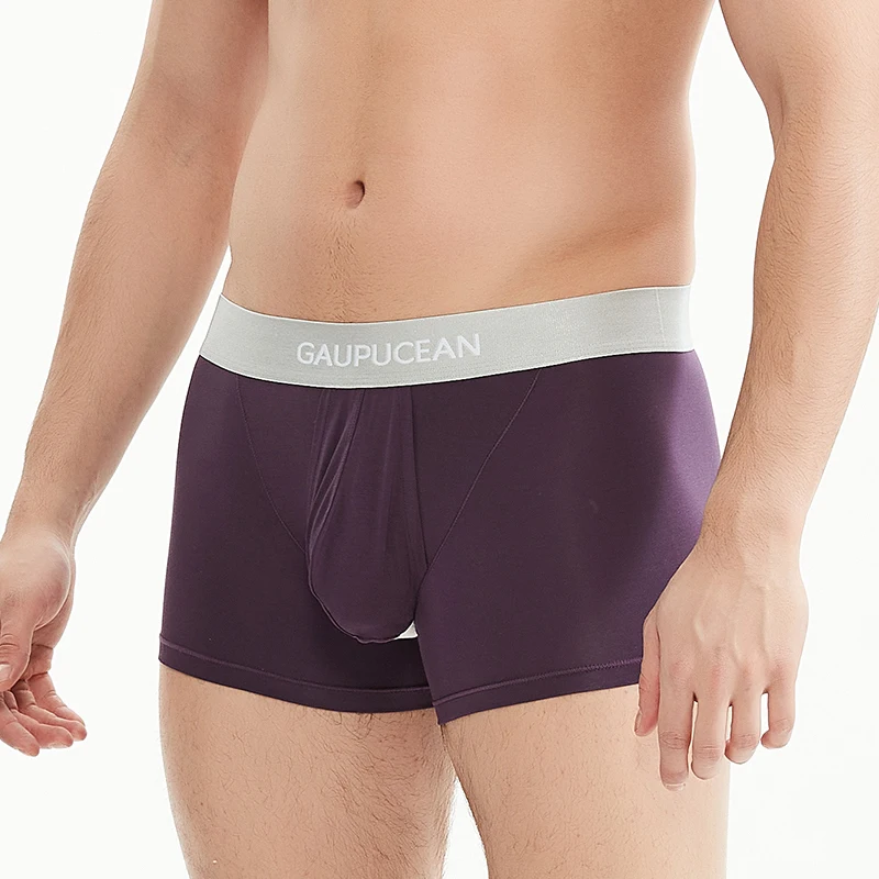 

95% Modal 5% Spandex Quality Healthy Breathable Separate Penis Testis Male Cure Varicocele Purple Men Underwear Man Boxer Briefs