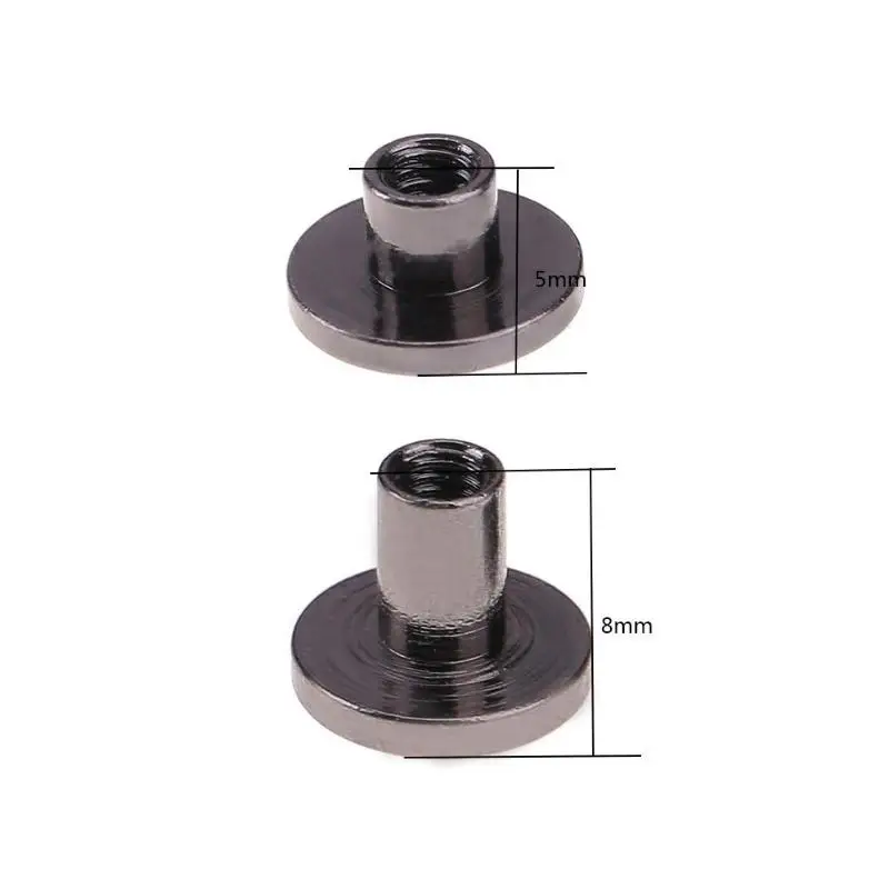 20 шт. медные книжные гвозди заклепки кожаный ремешок кошелек Твердые Латунные