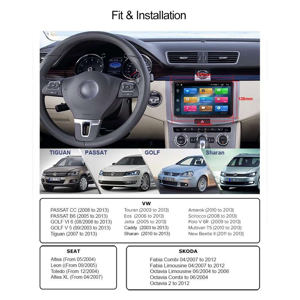 A-sure 9 дюймов 8 ядерный Android 9,0 Автомобильный мультимедийный gps радио для Volkswagen VW Tiguan Polo Golf 5 6 Passat B6 skoda Transporter T5