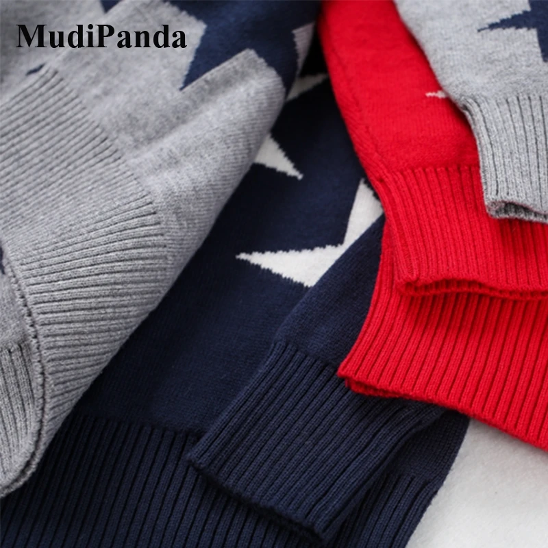 

Child Star Sweater Pullover Cotton Double Layer High Quality Sweater Autumn Winter Children's Clothing Baby Boy Clothes Kids Top