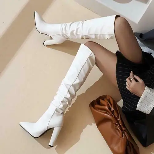 

Womens Fashion Sexy Pointy Toe Over Knee Boots High Heels Party Shoes Size C28